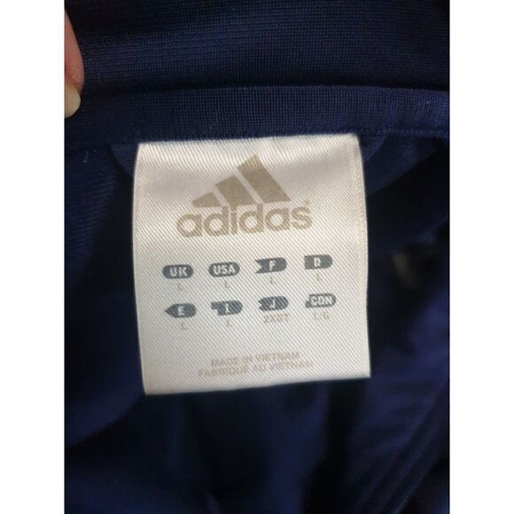 Adidas Adult Jacket Large Blue White Athletic Sports Vintage Jacket - Picture 5 of 6